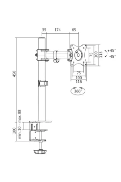 LogiLink Monitorarm 13-27