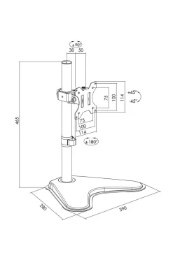 LogiLink Monitorstativ/fod Single 13-32"