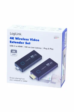 LogiLink Trådløs transmission USB-C til HDMI 4k 60hz