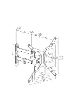 LogiLink Vægbeslag TV 23-55" Kan vippes/drejes
