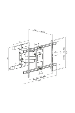 LogiLink Vægbeslag TV 43-90