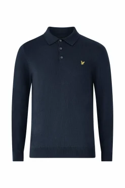 Lyle & Scott Polotrøje Cotton Merino Long Sleeve Knitted Polo