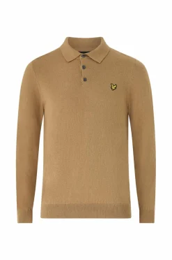 Lyle & Scott Polotrøje Cotton Merino Long Sleeve Knitted Polo
