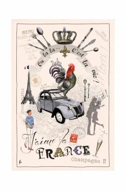 Maison Vivaraise Køkkenhåndklæde France Panorama 48 X 72