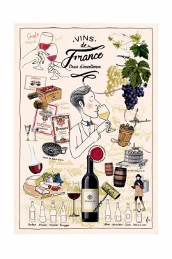 Maison Vivaraise Køkkenhåndklæde Crus Excellence 48 X 72