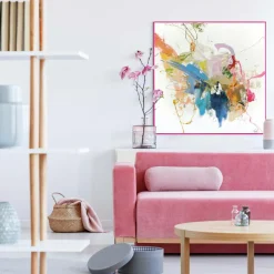 Malerifabrikken Confidential Pink / Blandet maleri / 100 X 100 cm