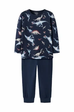 Name it Pyjamassæt nmmNightset Navy Dino