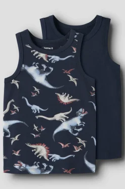 Name it Tanktop nmmTank Navy Dino 2-pak
