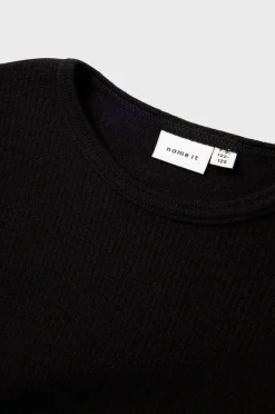 Name it Termisk top nknWax Wool Rib LS