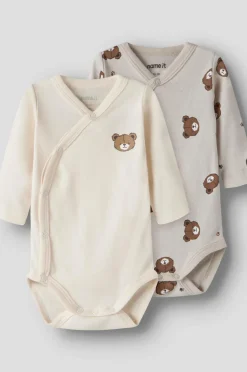 Name it baby Bodyer nbnBody LS Wrap Pumice Bear 2-pak
