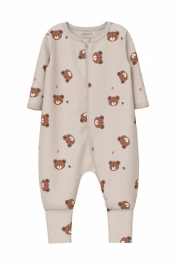 Name it baby Pyjamasoverall nbnNightsuit Zip FF Pumice Bear 2-pak