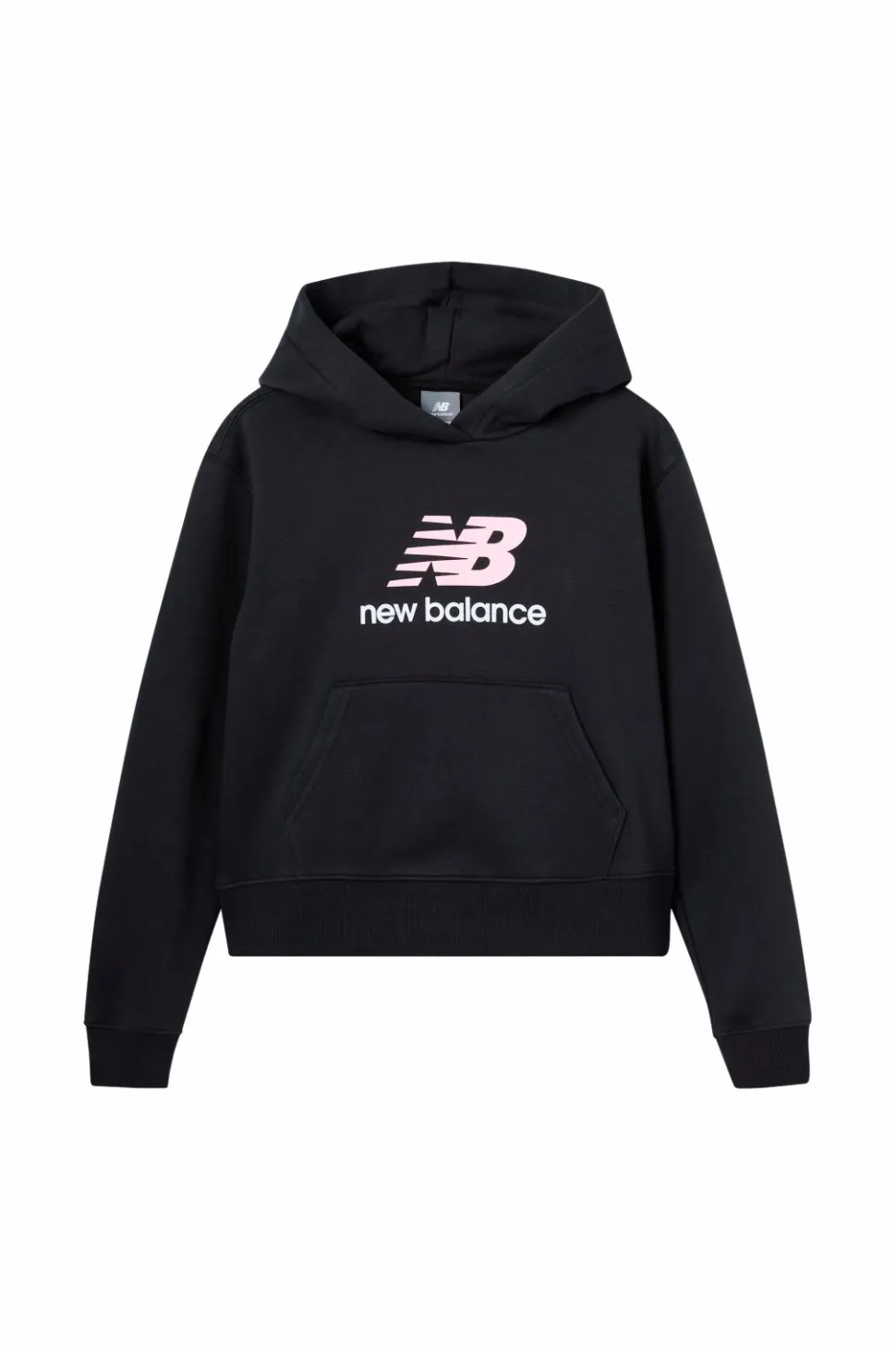 New Balance Hættetrøje Brush Back Stacked Logo