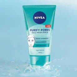 Nivea Ansigtsscrub Purify Pores Daily Wash Scrub 150 ml