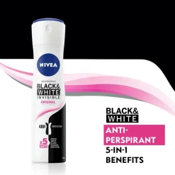 Nivea Antiperspirant Deo Spray Black & White Original 150 ml