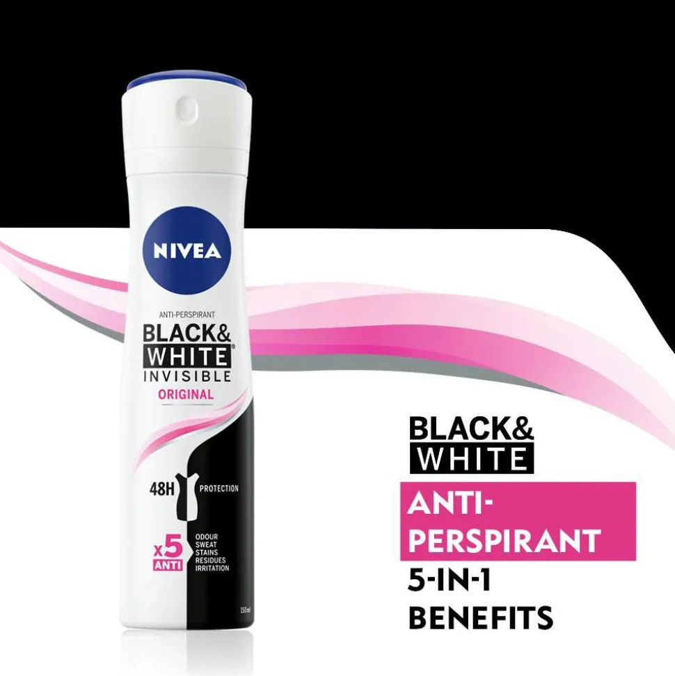 Nivea Antiperspirant Deo Spray Black & White Original 150 ml