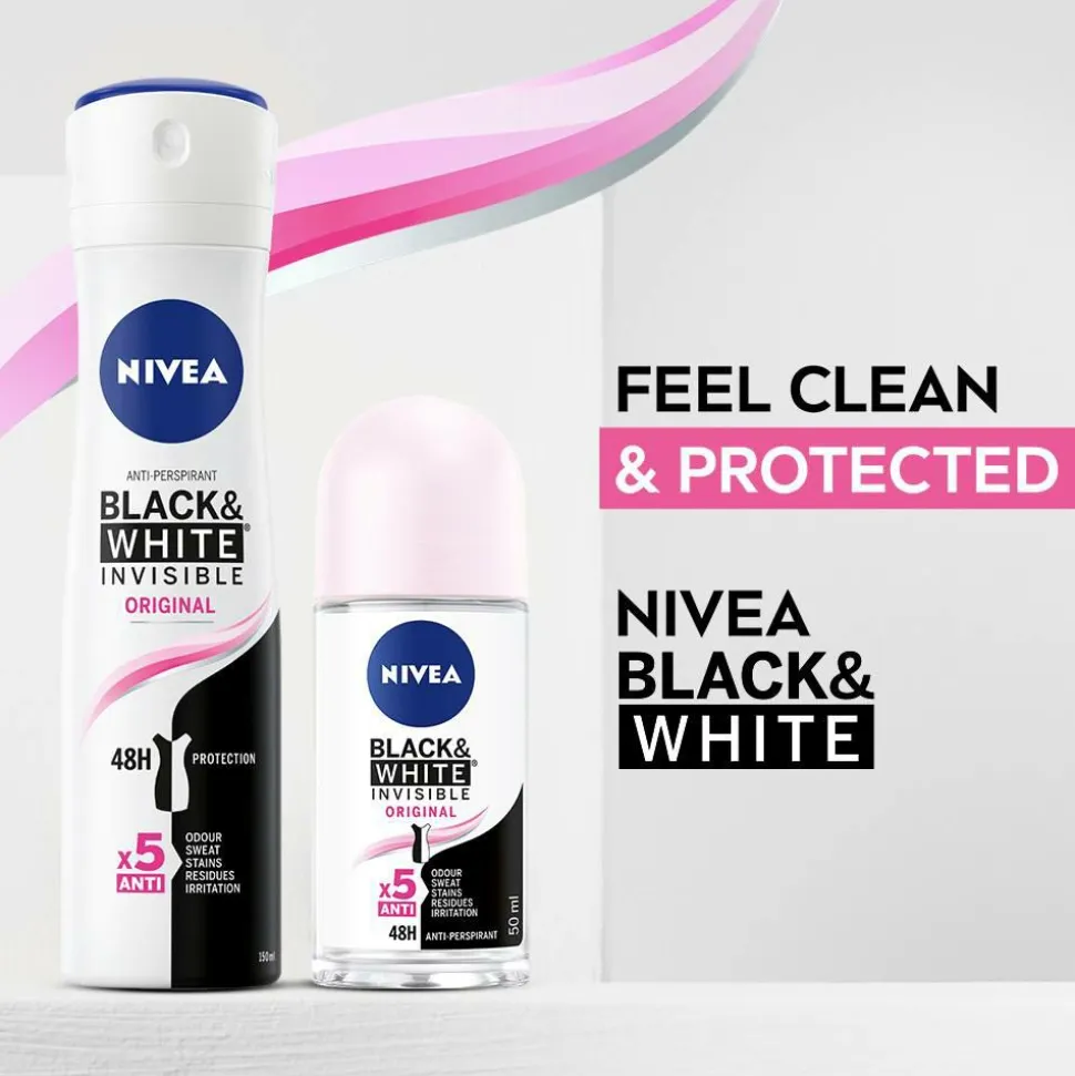 Nivea Antiperspirant Deo Spray Black & White Original 150 ml