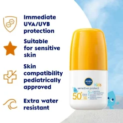 Nivea Kids Sensitive Sun Roll On Spf 50+ 50Ml