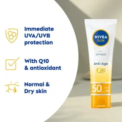 Nivea UV Face Anti Age Q10 Cream Spf 50 50Ml