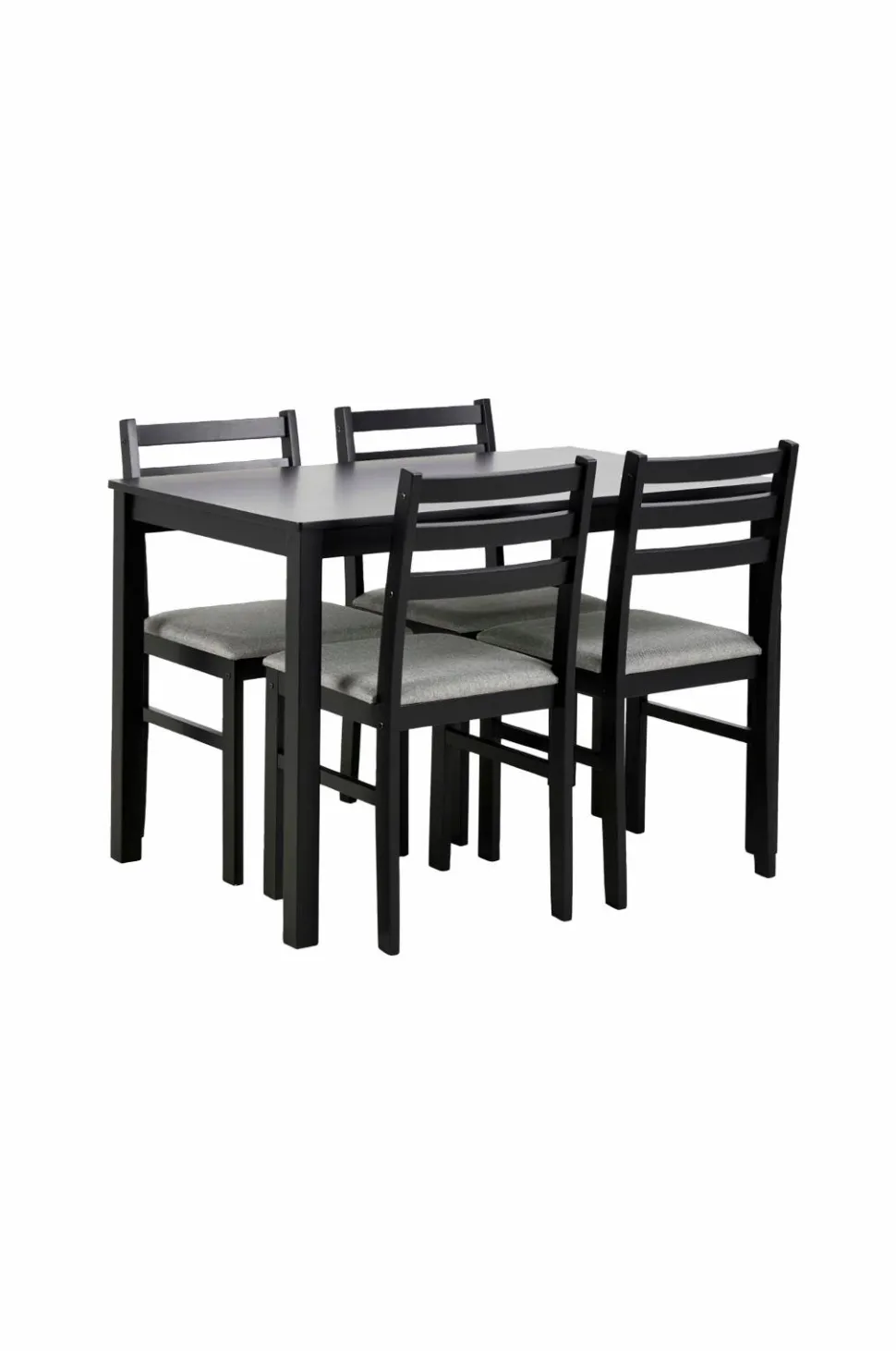 NORDFORM Alicante rektangulært spisebordssæt med bord og 4 stole, 110x70x74,5 cm