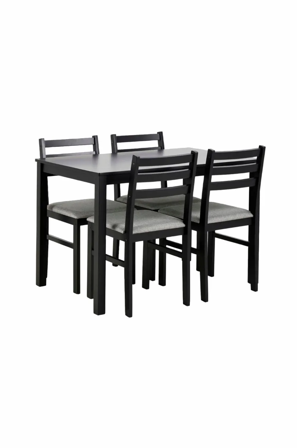 NORDFORM Alicante rektangulært spisebordssæt med bord og 4 stole, 110x70x74,5 cm