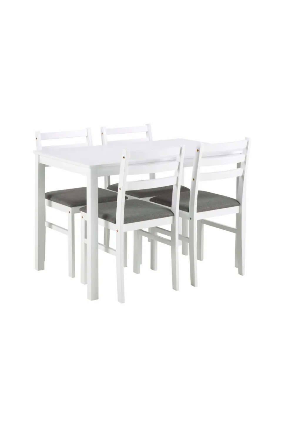 NORDFORM Alicante rektangulært spisebordssæt med bord og 4 stole, 110x70x74,5 cm