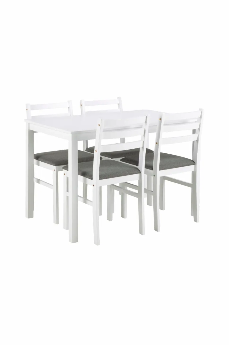 NORDFORM Alicante rektangulært spisebordssæt med bord og 4 stole, 110x70x74,5 cm