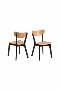 NORDFORM Roxby spisebordssæt med bord og 4 stole, 105x105x76 cm