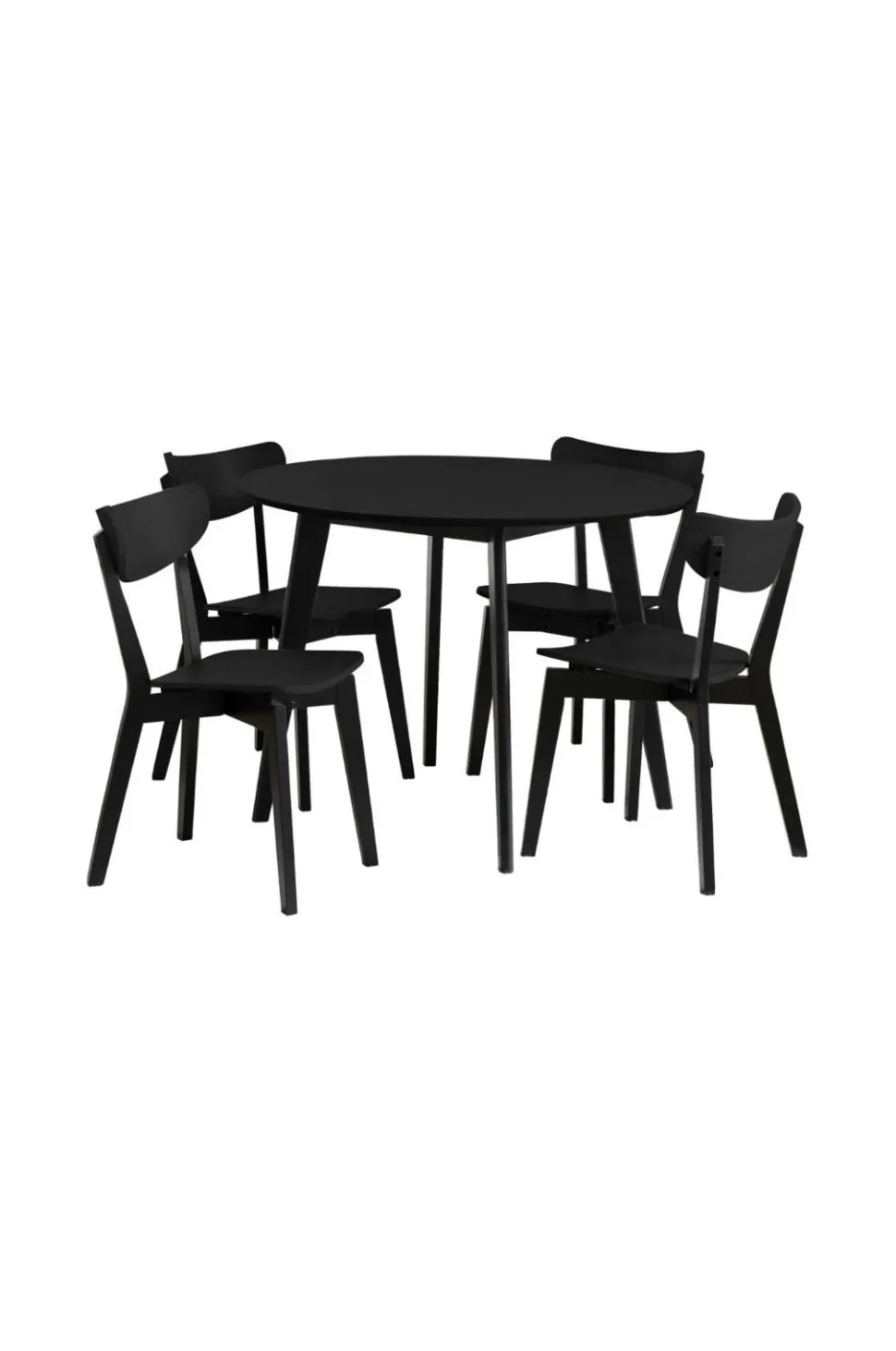 NORDFORM Roxby spisebordssæt med bord og 4 stole, 105x105x76 cm