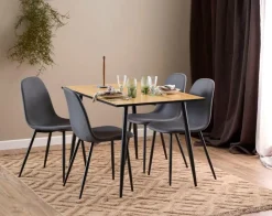 NORDFORM Wilma rektangulært spisebordssæt 120x80x75 cm combo 1