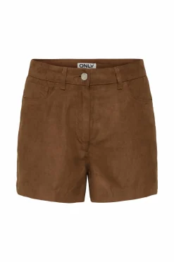 Only Shorts onlSandi MW Faux Suede Shorts Pnt