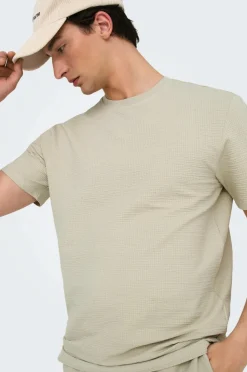 ONLY & SONS T-shirt onsKian Life Reg Seersucker SS Tee