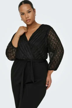 Only Carmakoma Buksekjole carBetsy 3/4 Wrap V-neck Jumpsuit