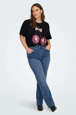 Only Carmakoma T-shirt carKita Life SS O-neck Jeans