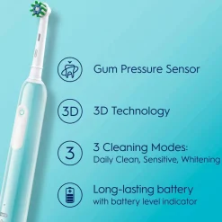 Oral B El-tandbørste Pro1 Turquoise + Ekstra Refill
