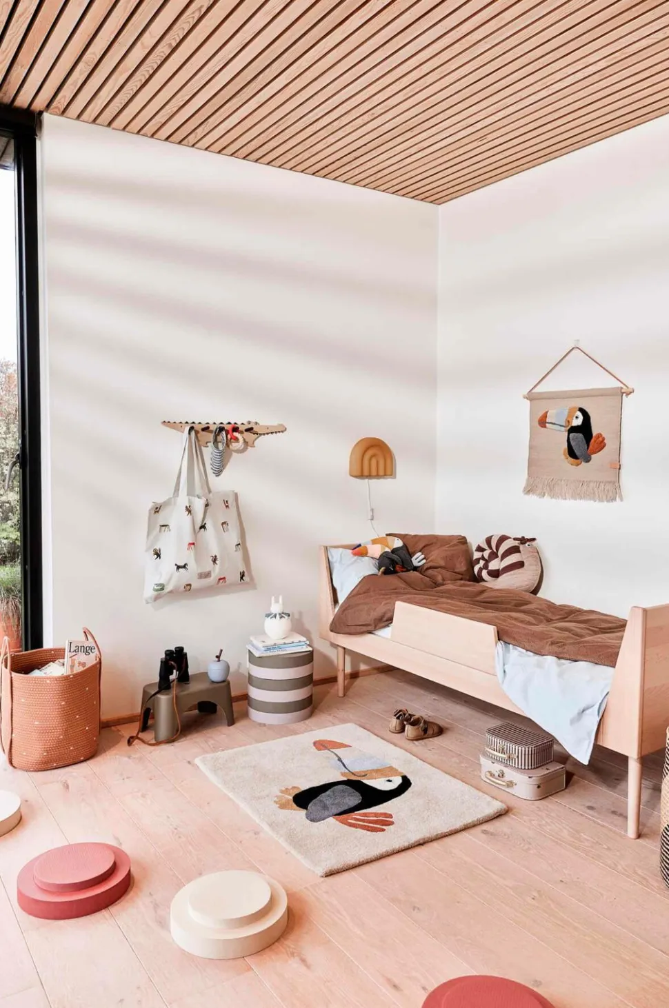 OYOY Living Design Mini kuffert - sæt med 2 Crocodile & Stripe