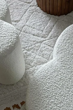 Pastill Bodhi puf i bouclé ø 70 cm