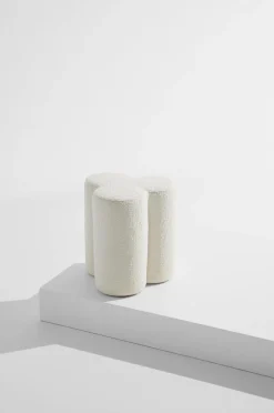 Pastill Bodhi puf i bouclé ø 40 cm