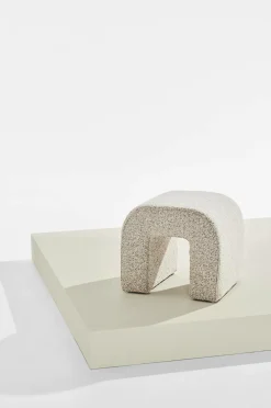 Pastill Odette puf i bouclé 45x41 cm