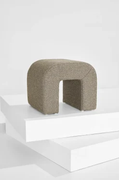 Pastill Odette puf i bouclé 45x41 cm