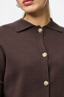 pieces Cardigan pcJassy LS Polo Knit