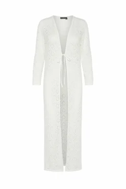 pieces Strandkjole pcVita 7/8 Lace Ankle Kimono