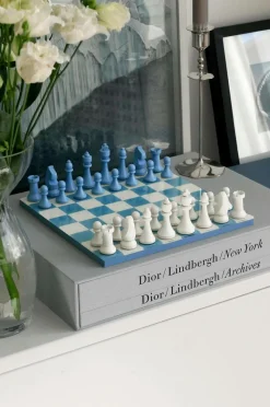 PRINTWORKS Klassisk - Skak, støvet blå