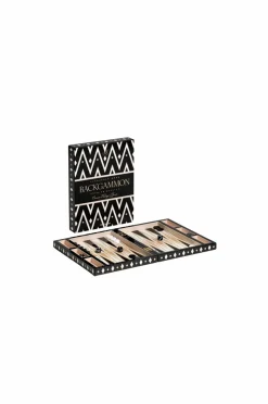 PRINTWORKS Lakeret backgammon, sort