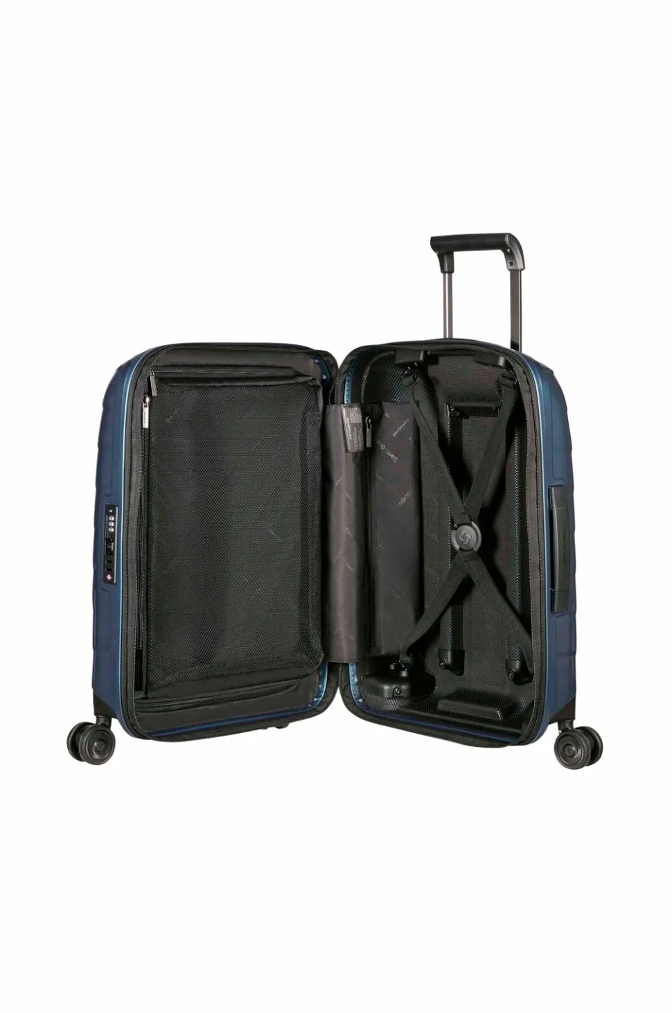 Samsonite Kabinekuffert Attrix Spinner 55 Exp Steel Blue