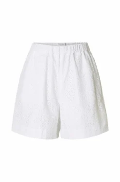 Selected FEMME Shorts slfLaerke HW Wide Broderi Ang Short