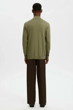 Selected HOMME Rullekravetrøje slhBerg Half Zip Cardigan