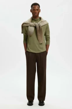 Selected HOMME Rullekravetrøje slhBerg Half Zip Cardigan