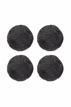 Skinnwille Fåreskindspude rund krøllet 4-pak