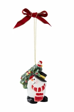 Spode Ornament Snemand bærer træ