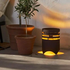 Star Trading Solcelle lanterne marron 25cm